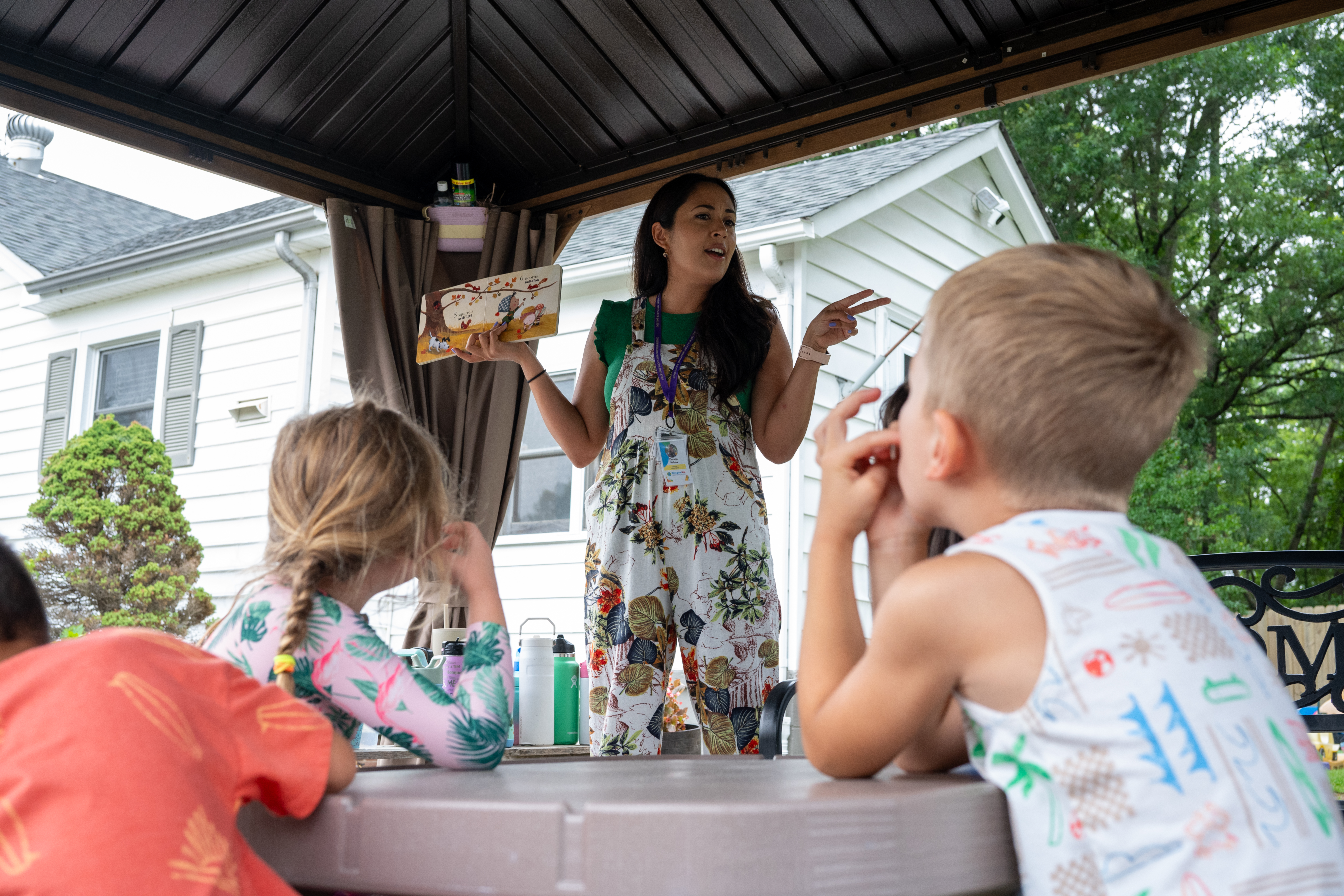 listening as teacher reads story